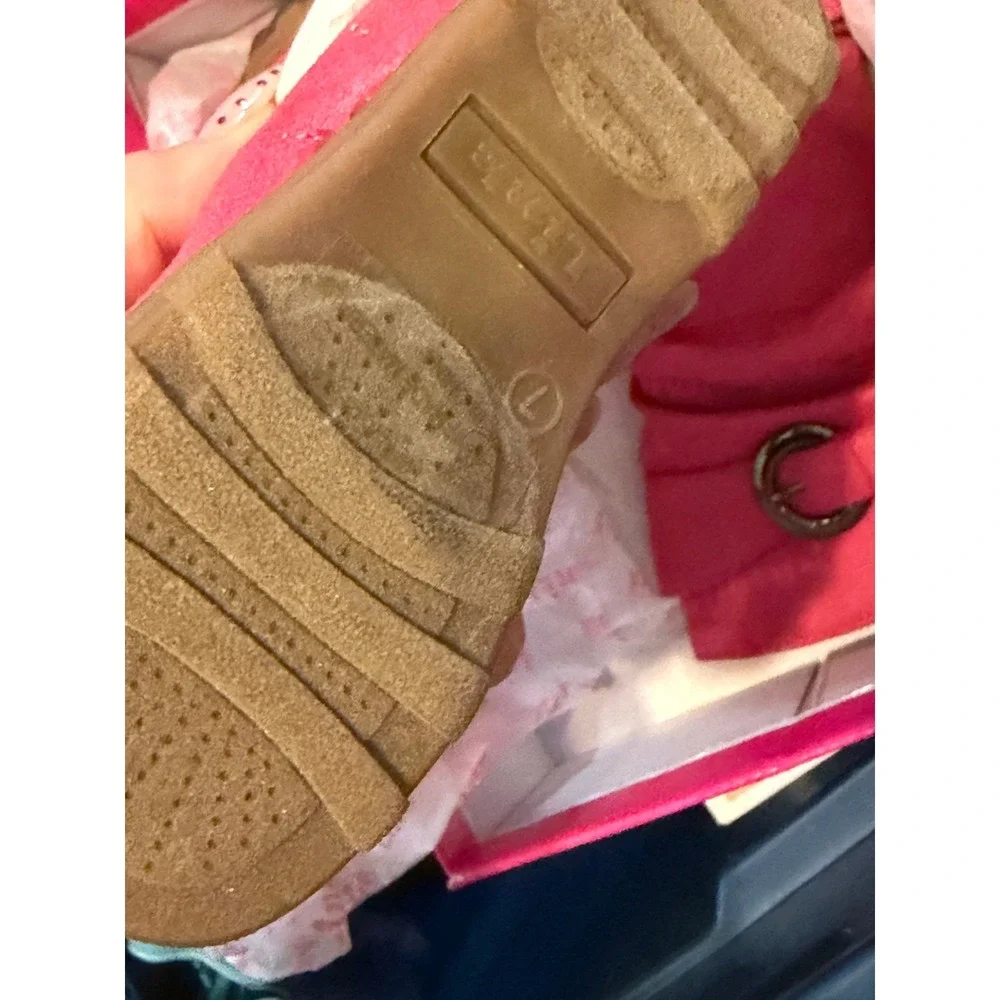 Link Kids Fuchsia Valley 11ka Boots Size 7 Side Zip Buckle Details